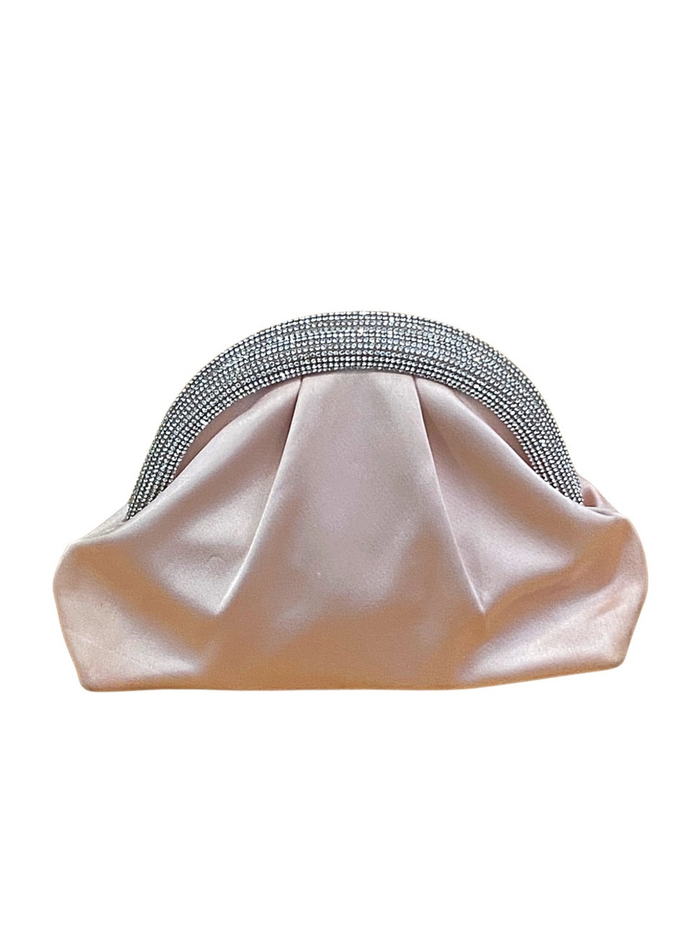 Madison West Light Pink Satin Evening Bag Clutch / Crossbody - Going Out - Party